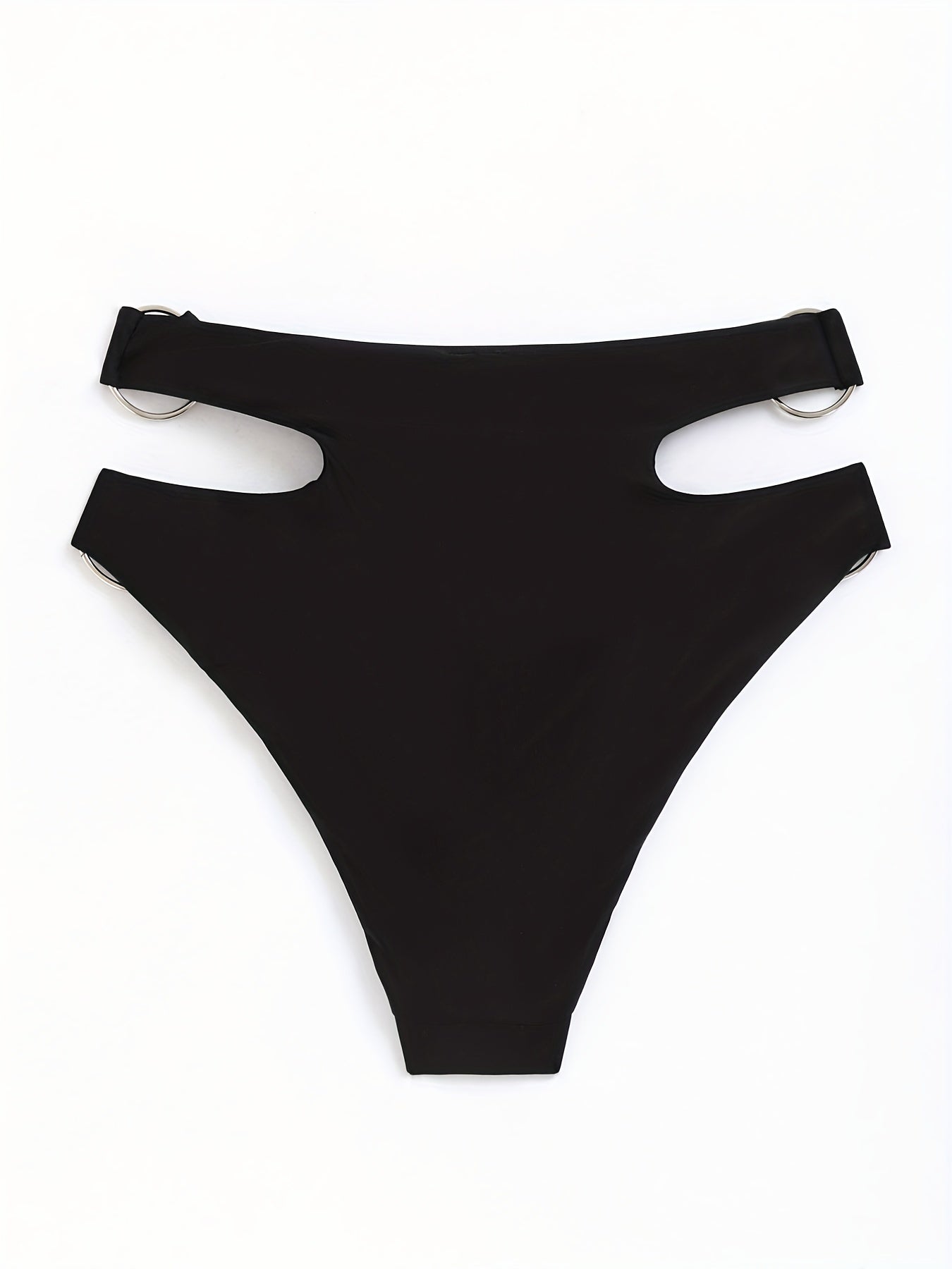 High Stretch Bikini Bottom with Cut Out High Cut Beachwear