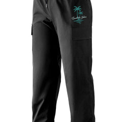 Coconut Tree Print Men's Cargo Pants Outdoor Work Hiking