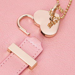 Heart Lock Journal & Pink Drill Pen Set