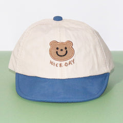 Kids Sunshade Baseball Cap with Letter Embroidery