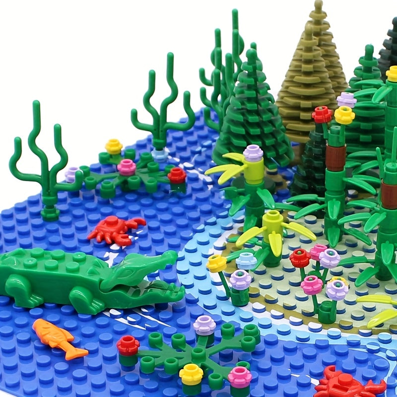 25pcs Water and Grass DIY Construction Plants Building Blocks Toys