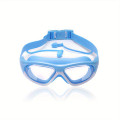 Children's Waterproof Anti-fog Swimming Goggles with Earplugs