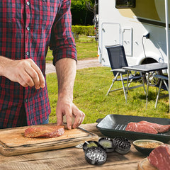 Portable 4-Layer Metal Grinder for Outdoor & Home Cooking