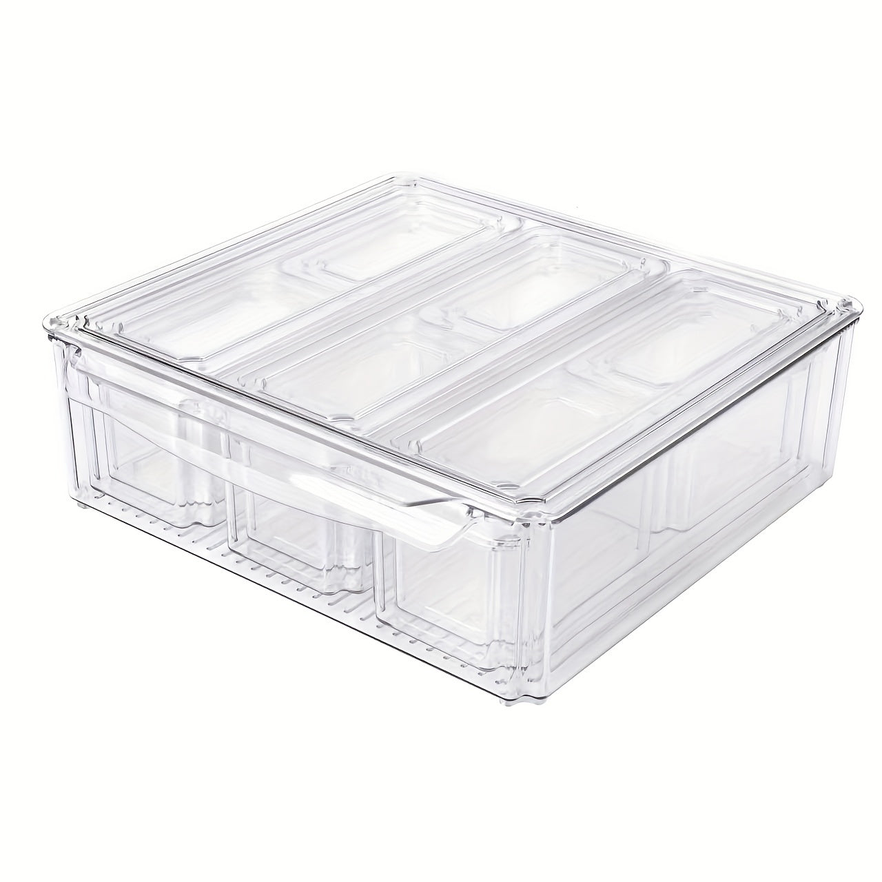 10pcs Food Crisps Refrigerator Storage Plastic Lunch Box