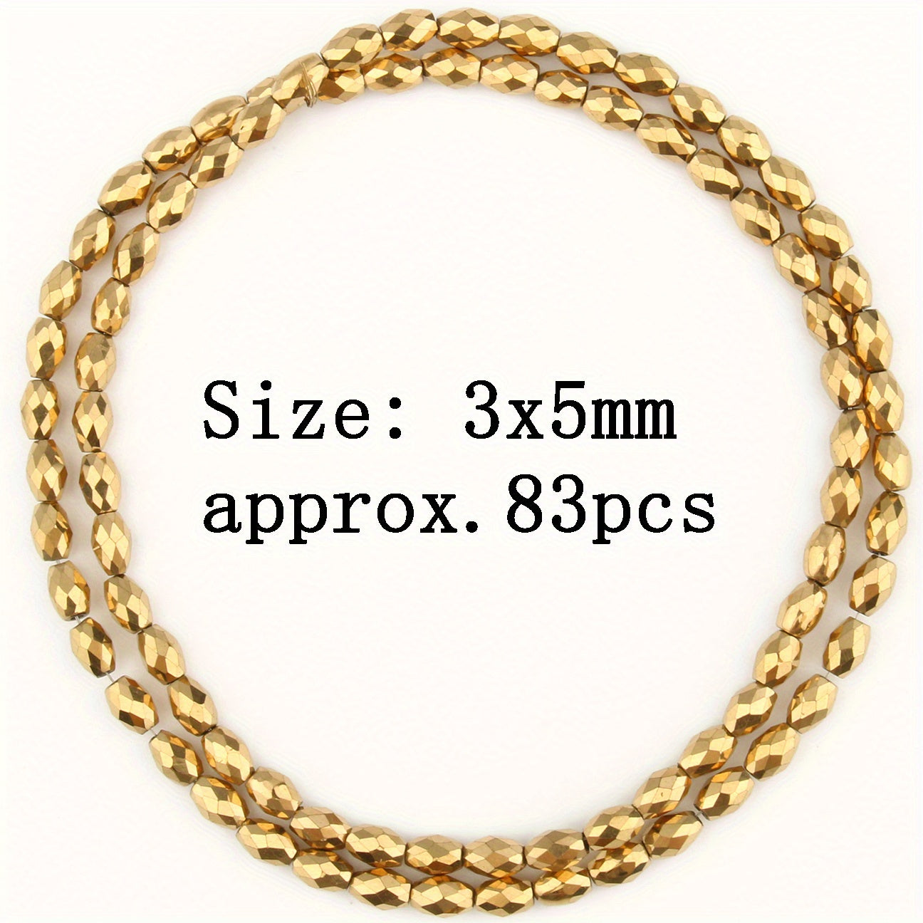 High Retention Natural Golden Hematite Beads Strand DIY Jewelry Making