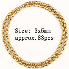 High Retention Natural Golden Hematite Beads Strand DIY Jewelry Making