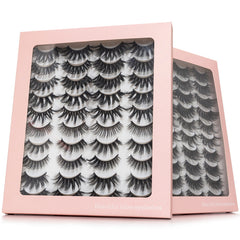 20 Pairs 3D Faux Mink Lashes Natural False Eyelashes Dramatic Fluffy Soft Wispy