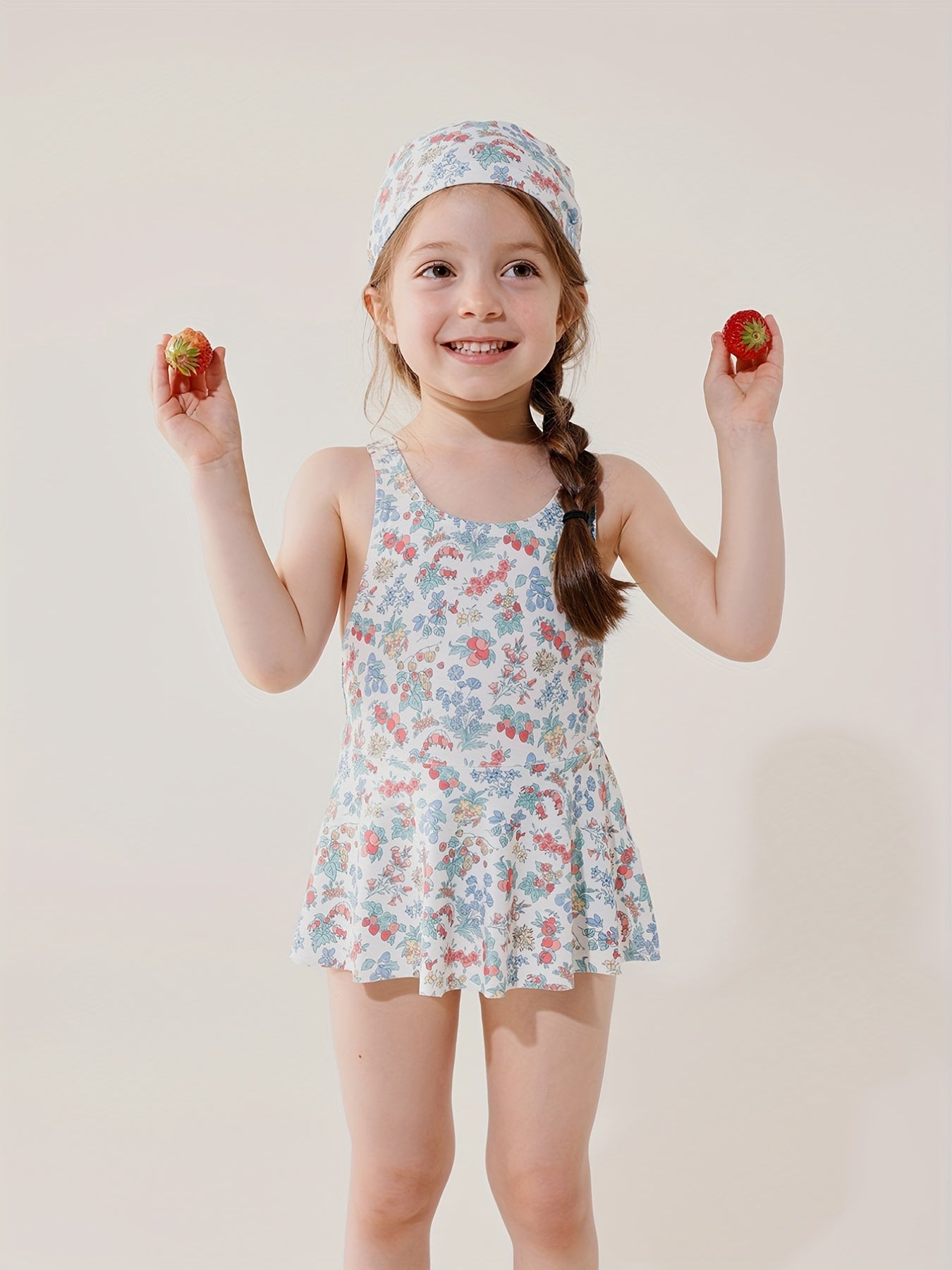 Toddler Baby Girls' Cartoon Graphic One Piece Swimsuit