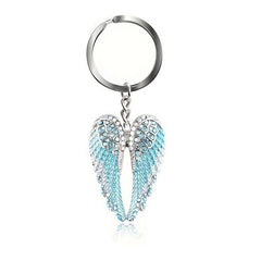 Angel Wings Rhinestone Enamel Keychain