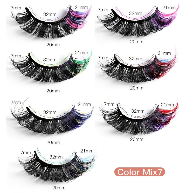 Long Wispy Faux Mink Lashes in Natural Colors
