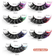 Long Wispy Faux Mink Lashes in Natural Colors