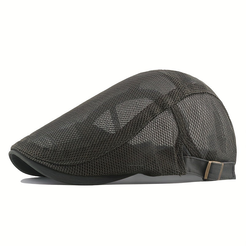 Breathable Mesh Newsboy Beret Men's Casual Hat Spring Summer Autumn