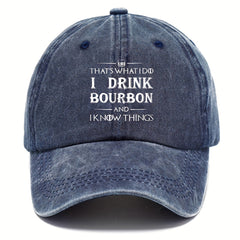 Funny Print Baseball Cap Distressed Vintage Style
