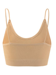 4pcs Solid Ribbed Wireless Bras Comfy Sports Bra