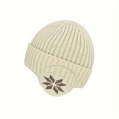 Men Winter Beanie Hat Warm Thicken Lined Cuffed Earflap Ski Hat