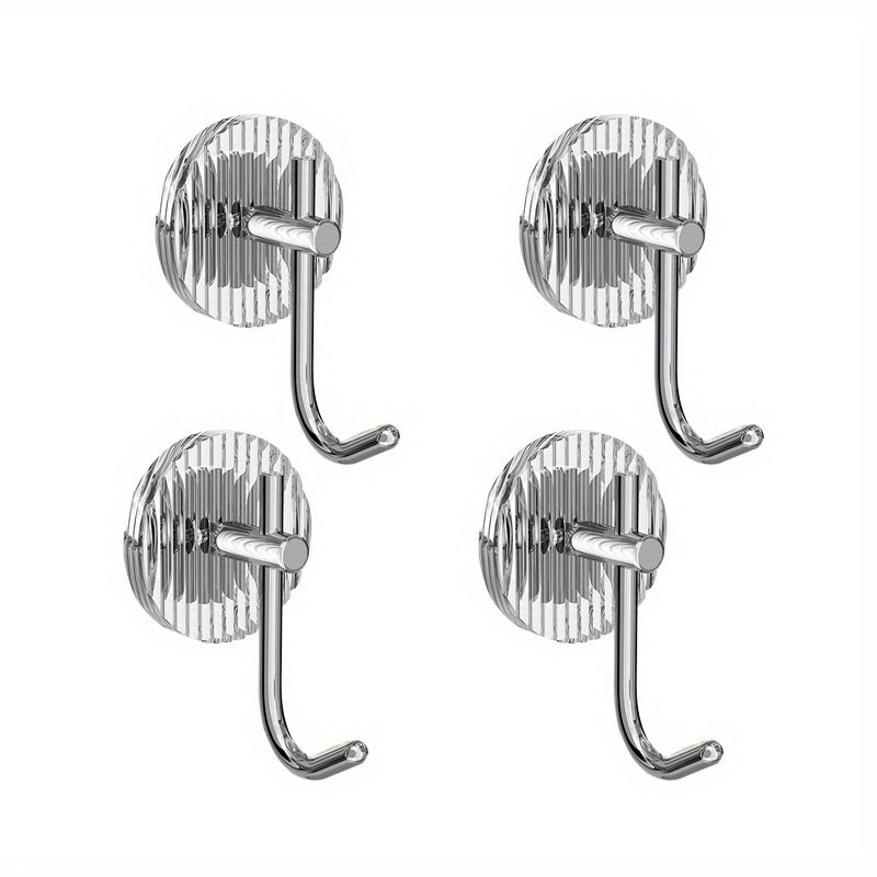 4pcs Waterproof Acrylic Hanging Hooks for Home and Office