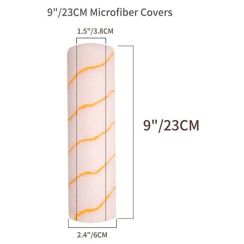 10pcs Roller Brush Sleeves 22 Paint Roller Covers Microfiber Roller Cover