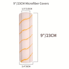 10pcs Roller Brush Sleeves 22 Paint Roller Covers Microfiber Roller Cover