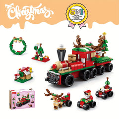 DIY Christmas Train Building Blocks Educational Toy