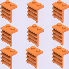 9pcs Colorful Building Block Set with Characters for DIY Architectural Scenes