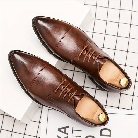 Men's Vintage Lace Up Dress Shoes Assorted Colors