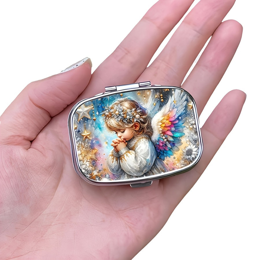 Portable Two-Compartment Pill Box