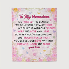 Creative Printed Flannel Warm Throw Blanket For Grandma