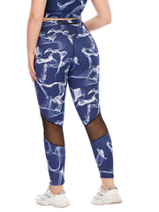 Camo Print Mesh Fitness Leggings Women Plus Size Breathable Sports Leggings