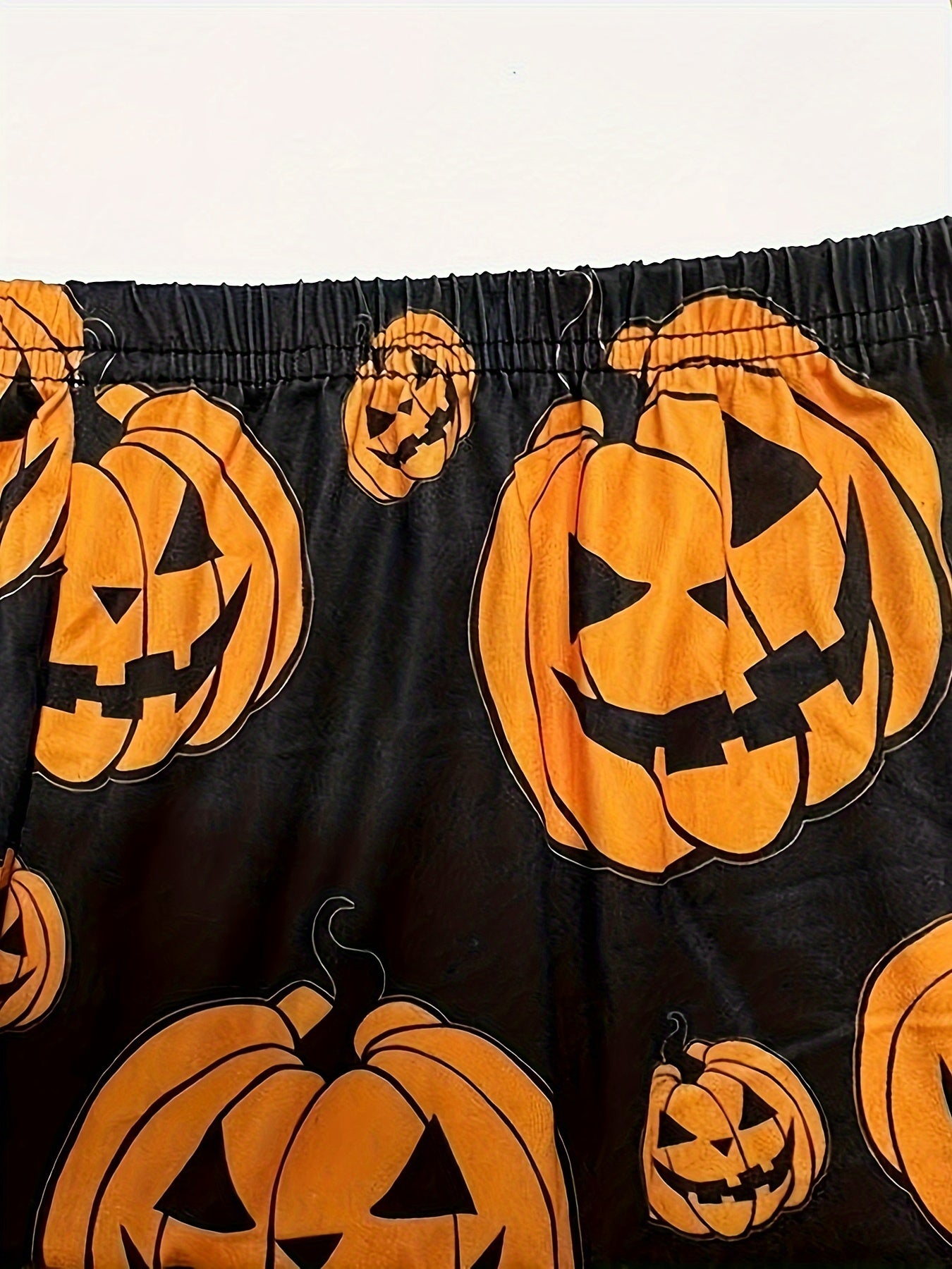 Pumpkin Print Pajama Set Cami Top & Shorts Sleepwear
