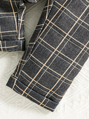 Baby Boy Gentleman Bow Plaid Suit Kids Party Christening Clothes Set