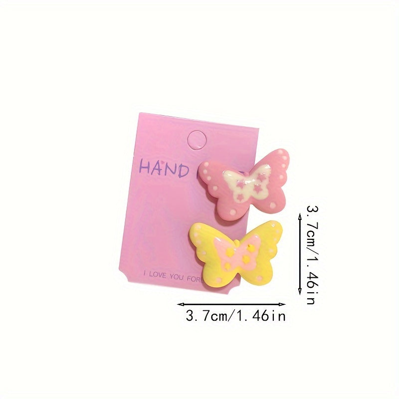 Polka Dot Butterfly Hair Clip Set Sweet Side Hair Clip