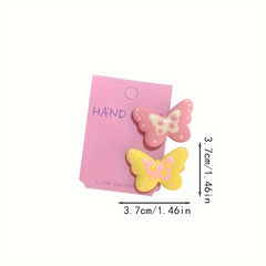 Polka Dot Butterfly Hair Clip Set Sweet Side Hair Clip