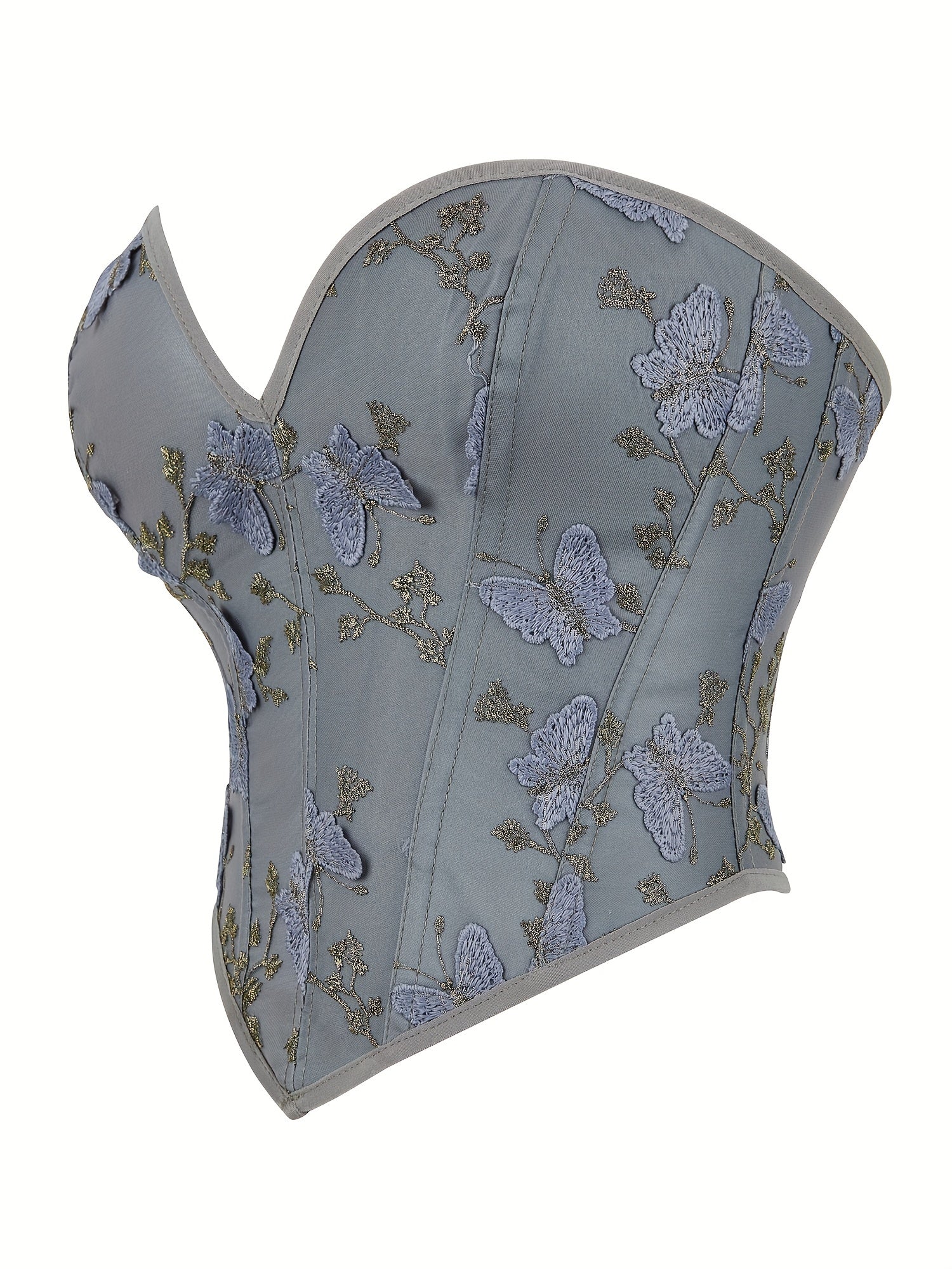 Butterfly Embroidery Corset Body Shaper Women's Lingerie