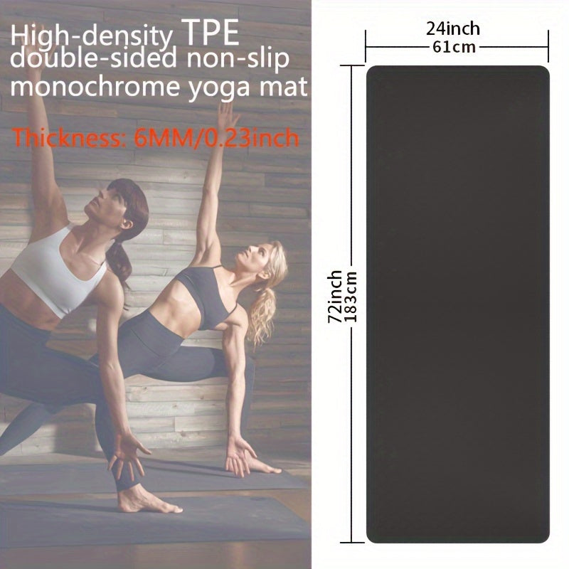 Non Slip TPE Yoga Mat for Home Workouts