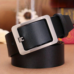 Men's Leather Business Casual Belt Classic Pants With Pin Buckle