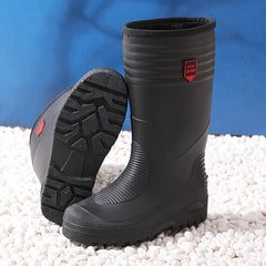 Men's Plush Lined Rain Boots Non Slip Waterproof Shoes