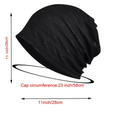 Women Thin Stripe Hollow Beanie Cap Sunscreen Headwrap Casual Hat