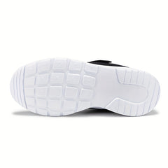 Kid's Mesh Running Shoes Hook Loop Fastener Breathable Shock Absorption Sneakers