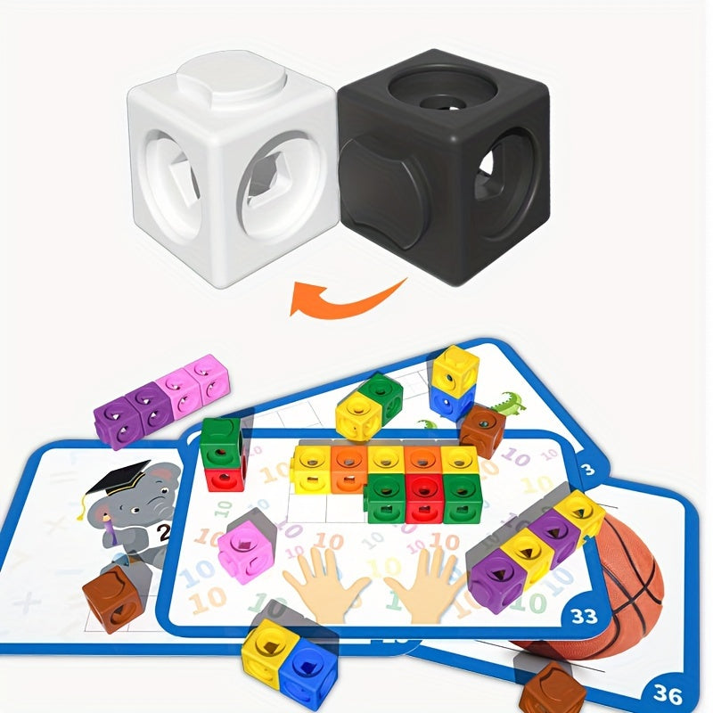 Math Cubes 100 Number Counting Block Toys for Kids Learning Activities