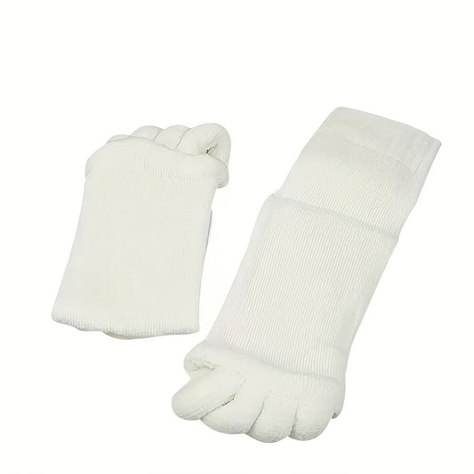 3 Pairs Toeless Yoga Socks Five Toe Split Socks Non Slip Massage Socks