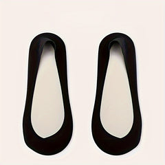 Women's Ice Silk Boat Socks 5 Pairs Thin Anti-Skid Heel Invisible Socks