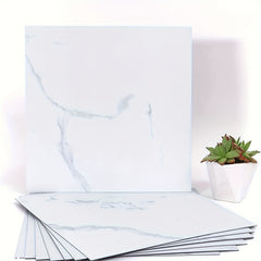 10pcs Marble Adhesive Floor Wall Tiles Peel And Stick Flooring Vinyl Waterproof