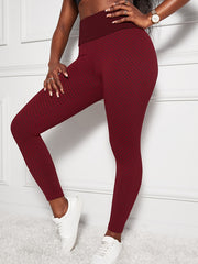 High Waist Honeycomb Sports Leggings Butt Lifting Yoga
