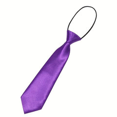 Kids Solid Color Short Tie Elastic Strap for Boys and Girls