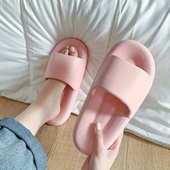 Women's Solid Pillow Slides Slip On Open Toe Soft Sole Home Comfy Slides