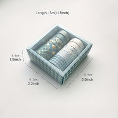 10pcs Foil Washi Tape Set for DIY Scrapbooking & Wrapping