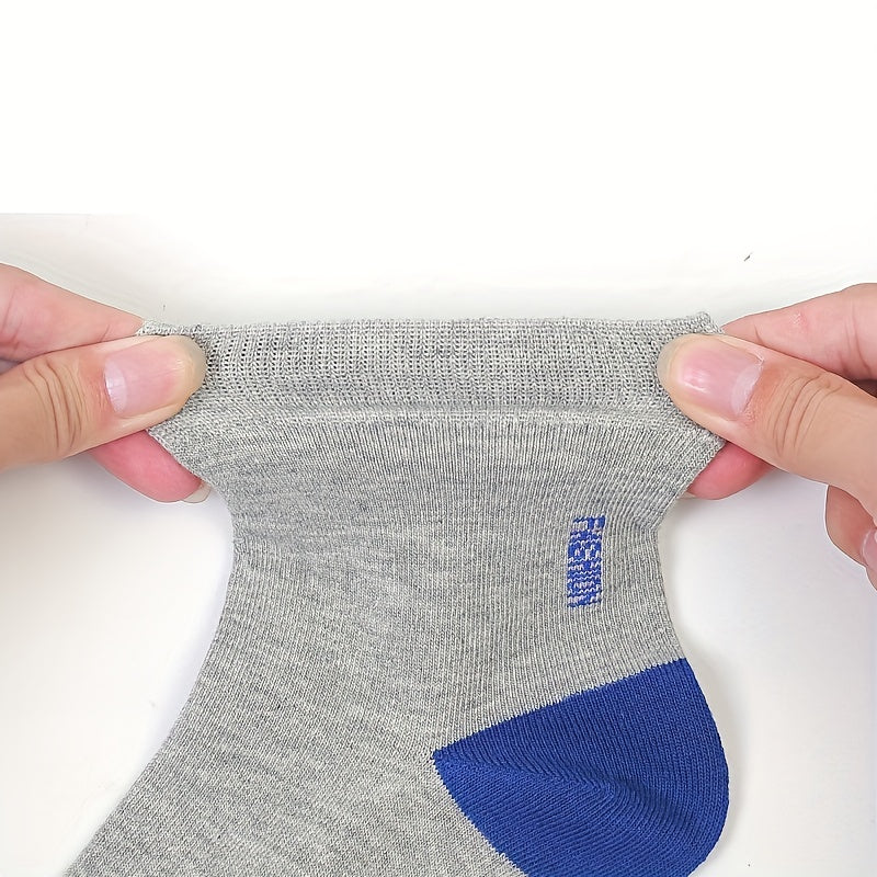 Men's Block Crew Socks Breathable Comfy Casual Unisex Socks