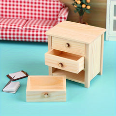 Mini Doll House Storage Cabinet Scene Decoration