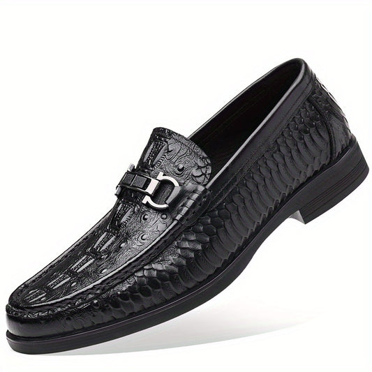 Men's Horsebit Loafer Slip On Textured Shoes