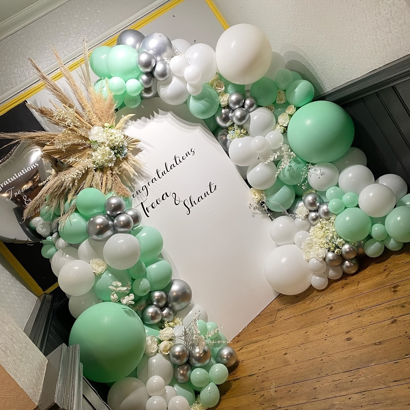Pastel Mint Green Balloons Garland Arch Kit 85pcs